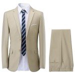Cloudstyle Men's Slim Fit 2-Piece Suit Set
