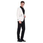 Men's Floral Jacquard 2-Piece Suit Set - Ivory
