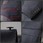 Men's Slim Fit 3-Piece Suit in Dark Grey