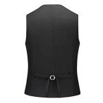 MOGU Men's Slim Fit Black Tuxedo 3 Piece Suit