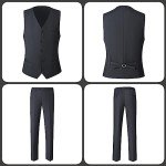 Men's Slim Fit 3-Piece Suit in Dark Grey