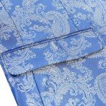 Men's Blue Paisley Dress Suit Set, Medium