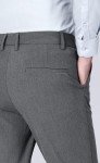 Slim Fit Stretch Dress Pants for Men - Grey 32W x 28L