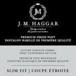 Haggar Men's Slim Fit Dress Pants - Black 36x30