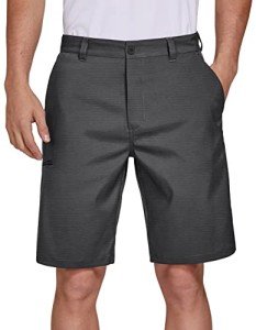 PULI Men's Lightweight Golf and Hiking Shorts, Black