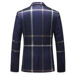 Men's Blue Plaid 3-Piece Suit Set - X-Large