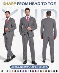 Men's Slim Fit 3-Piece Suit Set in Grey