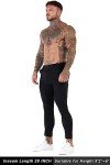 GINGTTO Men's Black Super Skinny Chino Pants
