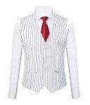 Men's Slim Fit 3-Piece Pinstripe Suit Set