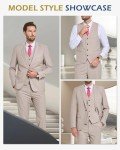 Men's Slim Fit 3 Piece Suit Set - Grey