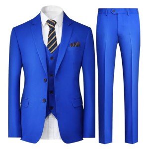 Royal Blue 3-Piece Men's Dress Suit Set