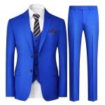 Royal Blue 3-Piece Men's Dress Suit Set