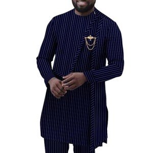 Men's Traditional Dashiki Blazer and Pants Set