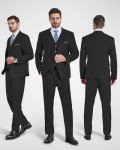 Men’s Slim Fit 3-Piece Blazer Vest Set