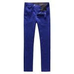 MOGU Men's Blue Casual Slim Fit 3-Piece Suit