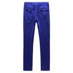 MOGU Men's Blue Casual Slim Fit 3-Piece Suit