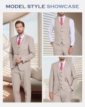 Sky Blue Men's Blazer Vest Pants Set