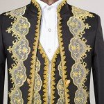 Men's Slim Fit 3 Piece Casual Suit - Black