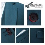 Men's Lake Blue 3-Piece Wedding Suit, Large