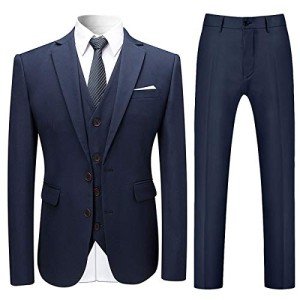 Men's Navy 3-Piece Classic Dress Suit