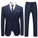 Men's Navy 3-Piece Classic Dress Suit