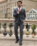 Cloudstyle Men's 3-Piece Gray Formal Dress Suit