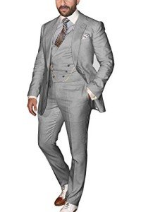 Men's Casual 3-Piece Suit in Grey