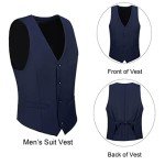 Navy Blue Slim Fit 3-Piece Men's Suit