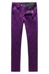 MOGU Men's Casual Slim Fit 3-Piece Suit - Purple