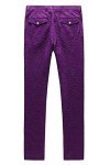 MOGU Men's Casual Slim Fit 3-Piece Suit - Purple
