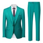 Light Green Men's 3-Piece Casual Blazer Set