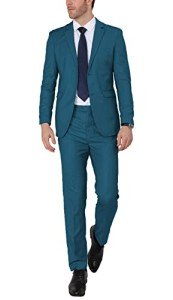 Sea Blue Slim Fit Men’s Wedding Suit Set