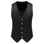 Men’s Slim Fit 3-Piece Casual Dress Suit - Black