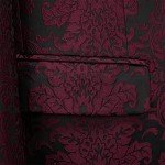 Burgundy Floral 3-Piece Slim Fit Tuxedo Suit