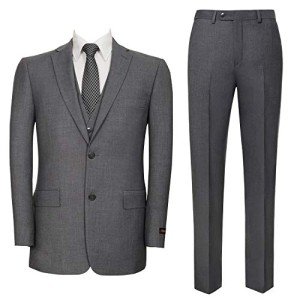 Pio Lorenzo Men's 3-Piece Classic Fit Suit - Grey