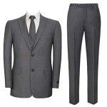 Pio Lorenzo Men's 3-Piece Classic Fit Suit - Grey