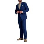 Haggar Men's Blue Classic Fit Dress Pants