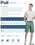 PULI Men's Lightweight Golf and Hiking Shorts, Black
