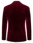 Wine Velvet Blazer Floral Tuxedo Jacket for Men