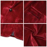 Men's Slim Fit Red Velvet Tuxedo Blazer
