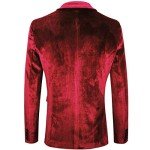 Men's Slim Fit Red Velvet Tuxedo Blazer