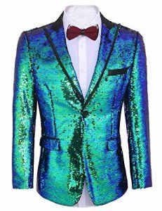 Men's Shiny Sequins Blazer Jacket for Events