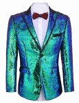 Men's Shiny Sequins Blazer Jacket for Events