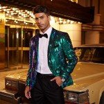 Men's Shiny Sequins Blazer Jacket for Events