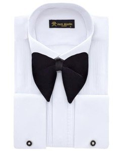 Men's White Wing Collar Tuxedo Shirt Set