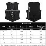 COOFANDY Men's Black Slim Fit Steampunk Vest