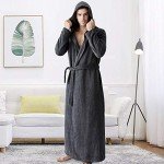 Men’s Dark Grey MicroFleece Hooded Robe, Large