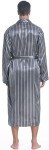Men's Lightweight Satin Lounge Robe - Lavender Grey
