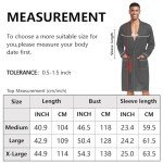 Men's Large V-Neck Plaid Bathrobe and Sleep Shirt