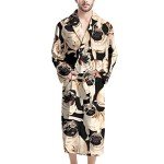 Men's Warm Kimono Bathrobe with Pockets